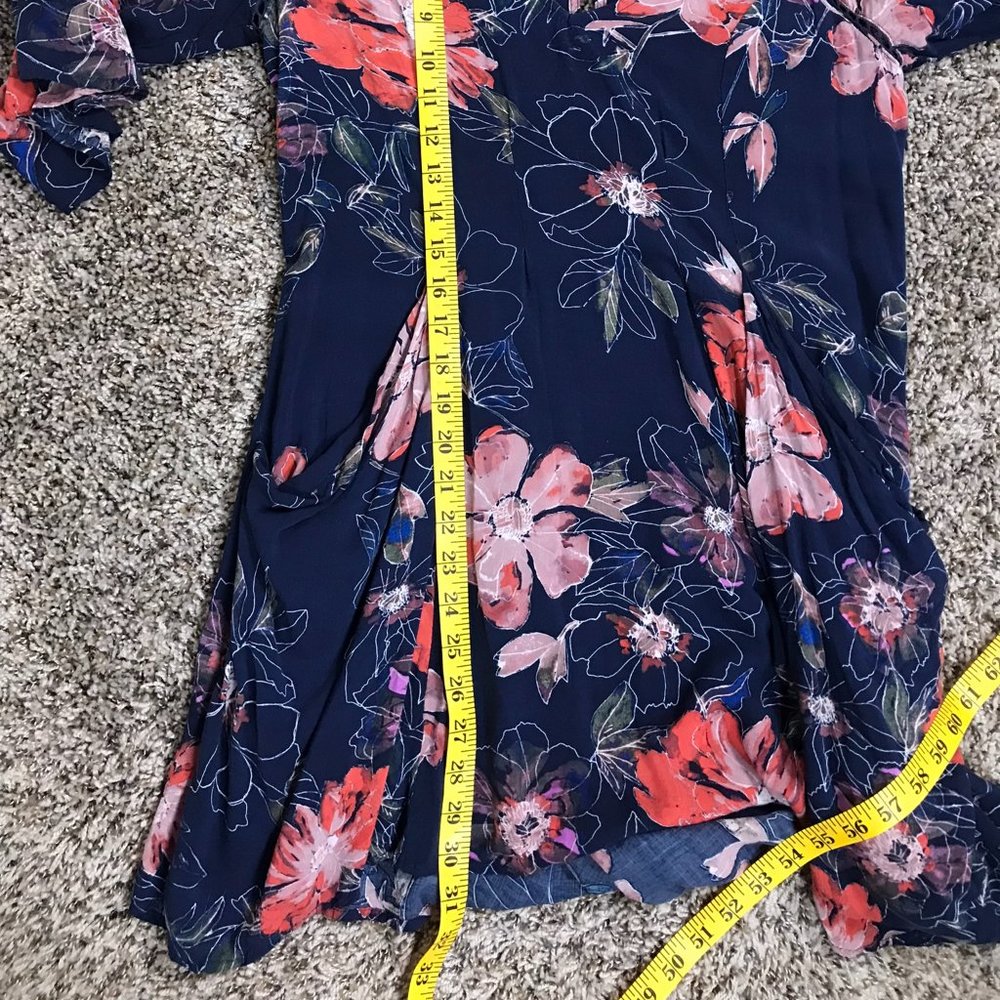 Free People Blue Floral Flowy Mini Dress - Picture 10 of 10